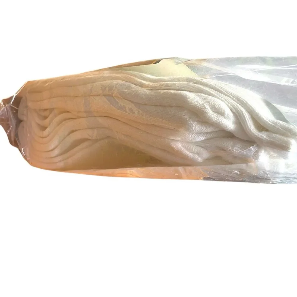 Men's True VTG Jerzees White Cotton Blend Tube Socks‎ 6 Pairs Shoe Size 9-14 NEW